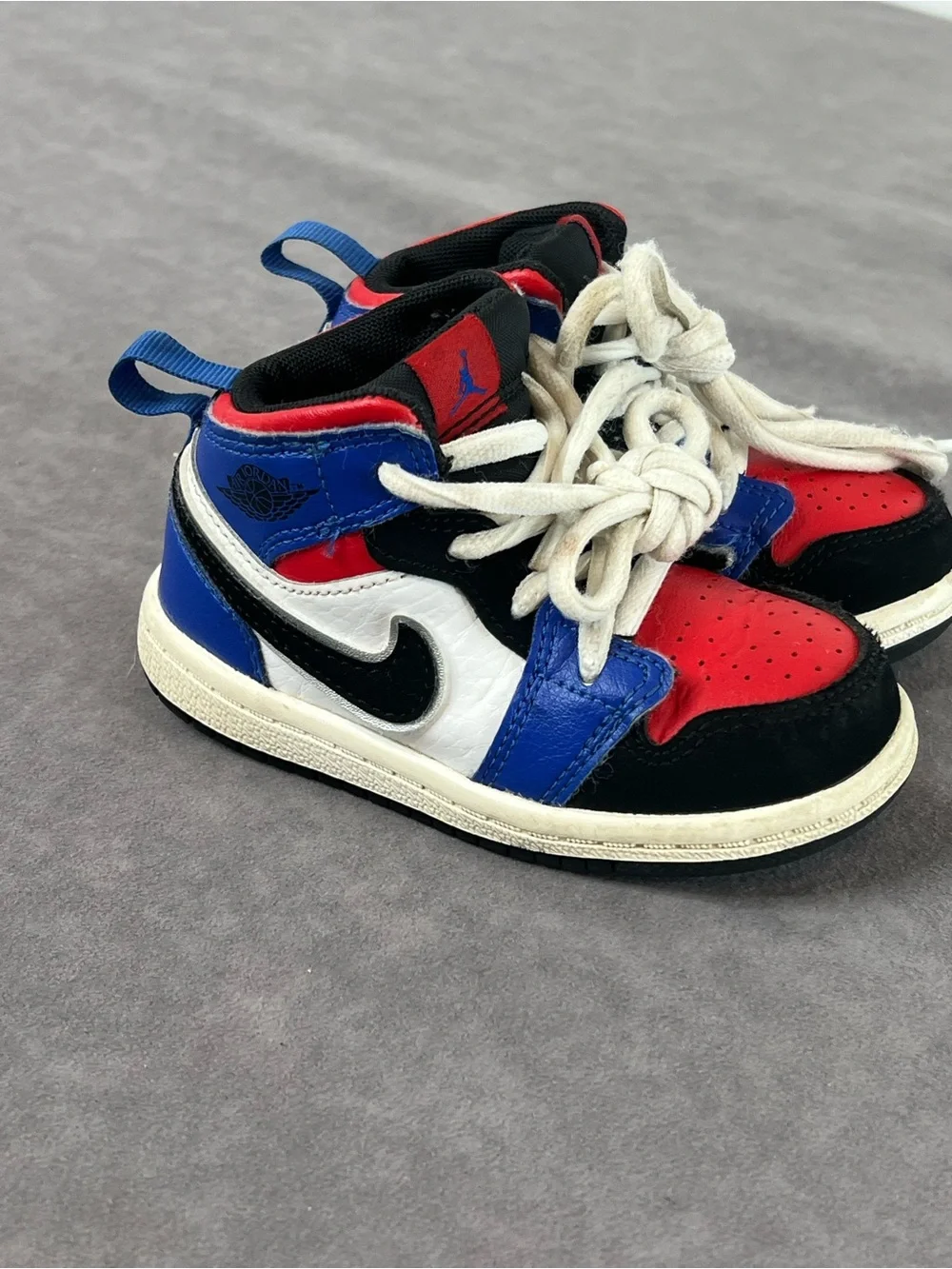Nike Kids Red, Blue & Black High-Top Sneakers